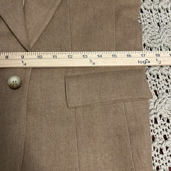 Vintage Evan Picone 100% Wool Blazer 1980s ILGWU Union Made camel tan women’s 8 - Picture 13 of 13